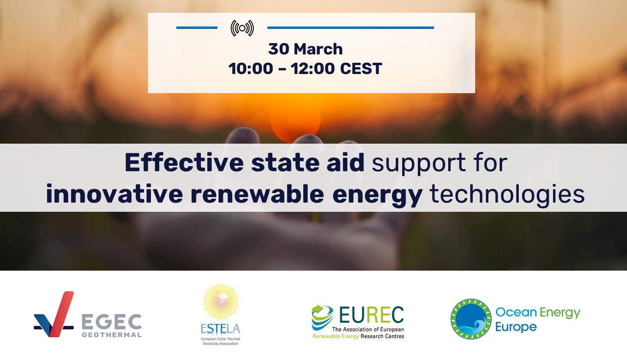 STATE AID support for innovative renewable energy technologies - EGEC ...